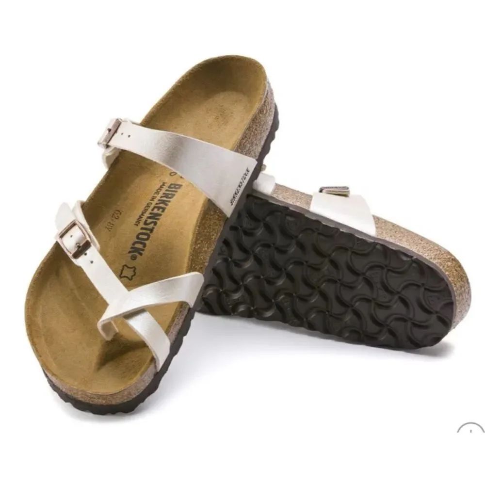 Birkenstock Mayari Graceful Pearl White Sandals Size 39
